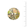 Bouton en bois 25 mm fleurs - vert