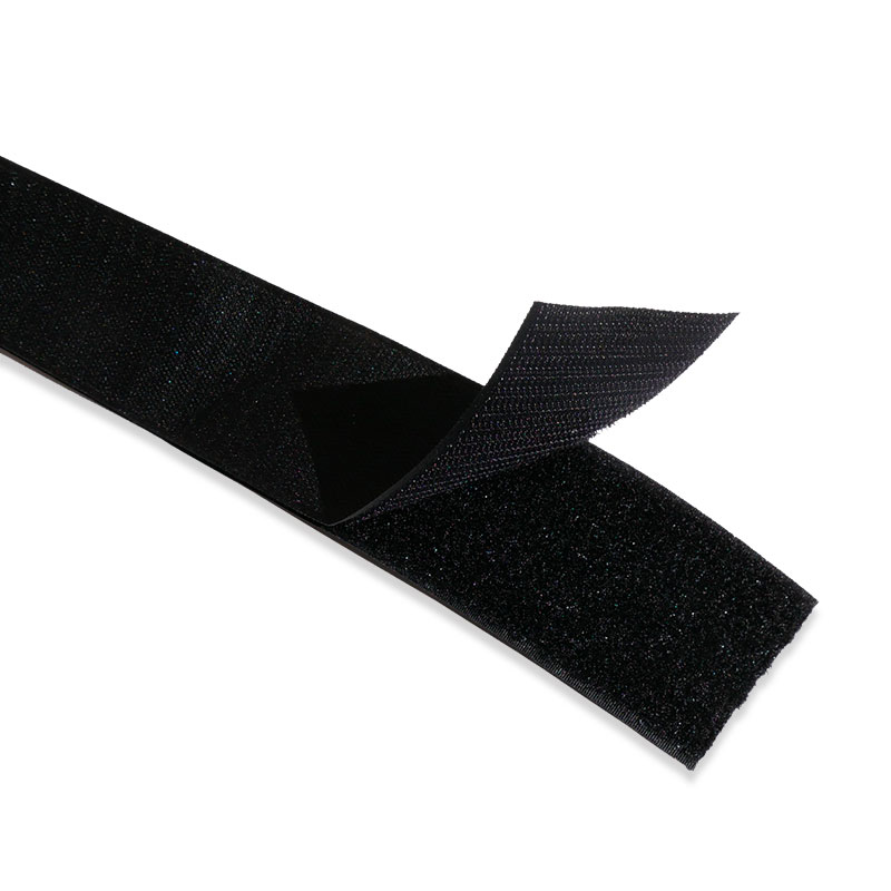Bande auto-agrippante à coudre 20mm Noir type Velcro