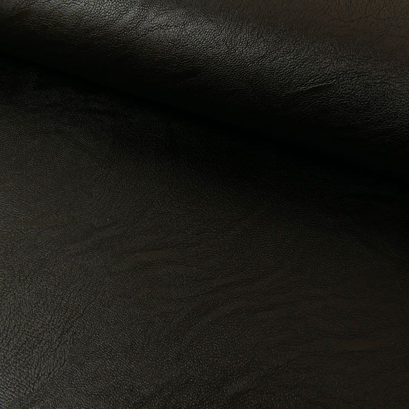 Tissu Simili cuir rigide coloris Noir - au mètre