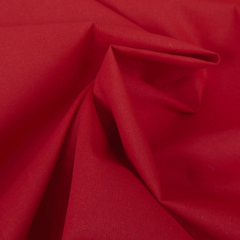 Tissu ameublement coton cretonne écru imprimé boite à couture rouge