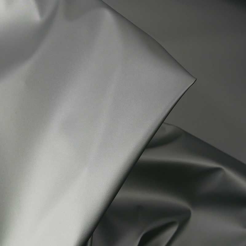 Tissu imperméable - déperlant type Kway - lettres - KARMA - Noir et gris  - Les Filles à Pois Vente en ligne Couleur Noir