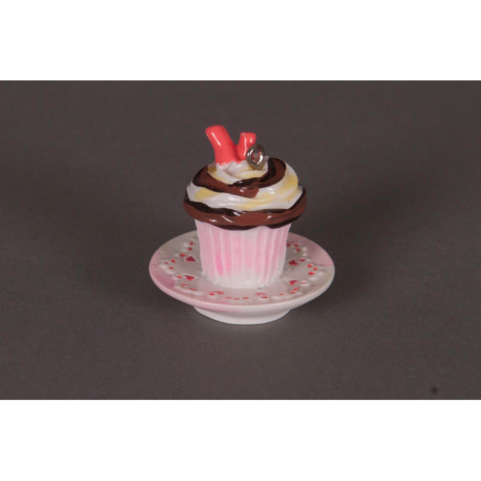 Breloque Cupcake topping guimauve x1