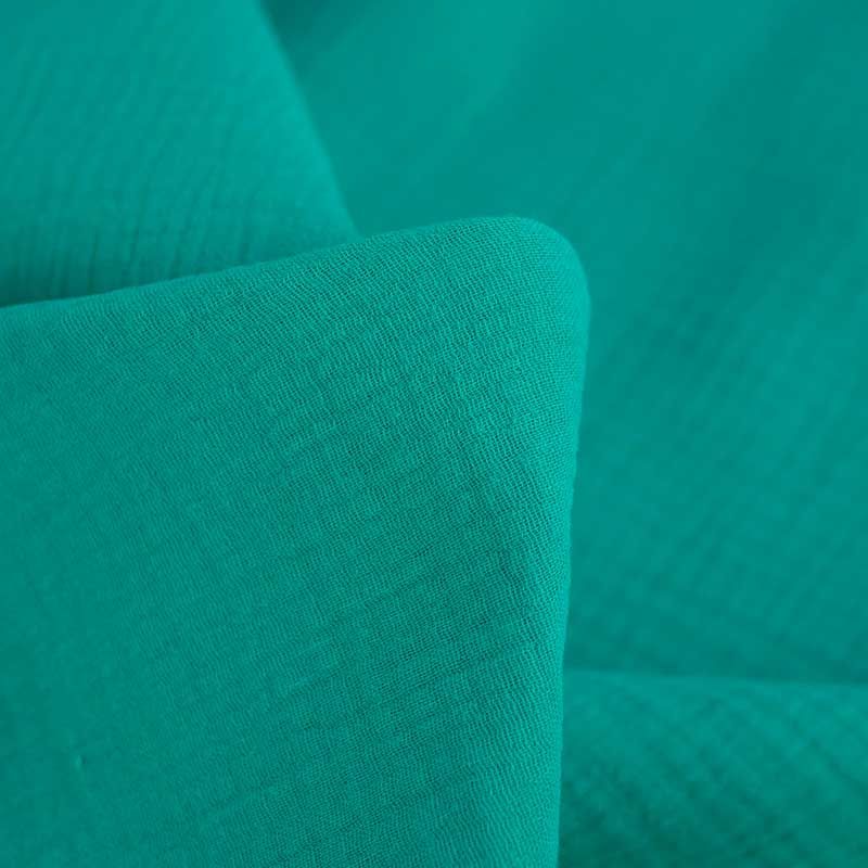Tissu double gaze - turquoise
