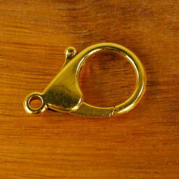 Fermoir mousqueton 9 mm Gold filled (or laminé) x1 - Perles & Co