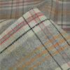 Tissu drap de laine tartan haute couture - gris clair x 10 cm