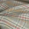 Tissu drap de laine tartan haute couture - gris clair x 10 cm