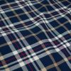 Tissu tartan carreaux stretch - bleu foncé x 10 cm