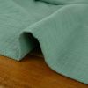 Tissu double gaze coton effet lin - menthe x 10 cm