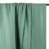 Tissu double gaze coton effet lin - menthe x 10 cm