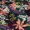 Tissu viscose fleurs tropicales - vert foncé x 10 cm