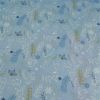 Tissu velours milleraies nature - bleu ciel x 10 cm