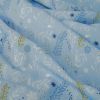 Tissu velours milleraies nature - bleu ciel x 10 cm