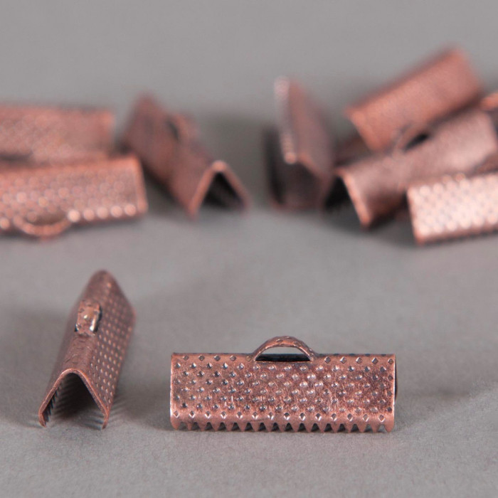 Embouts de serrage ruban cuivre 20mm - Atelier de la Création