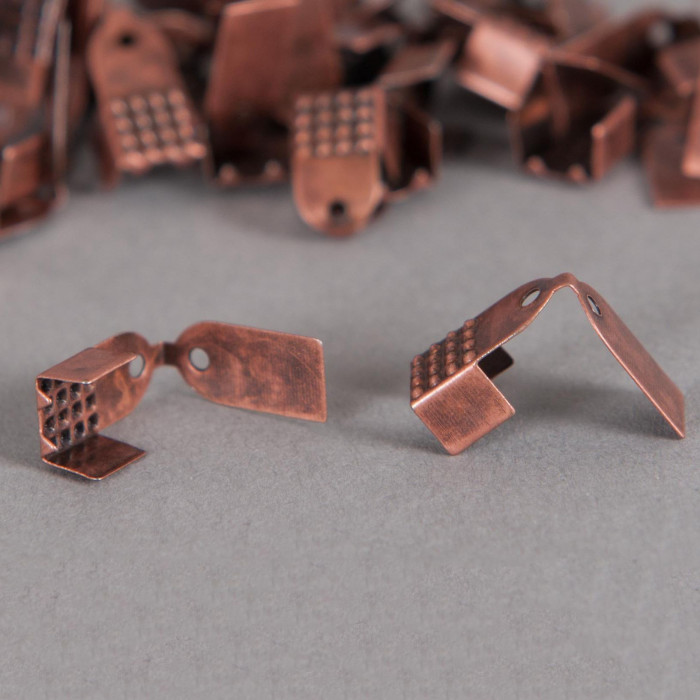 Embouts de serrage ruban 6mm cuivre - Atelier de la Création