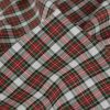 Tissu fin tartan coton haute couture - rouge x 10 cm