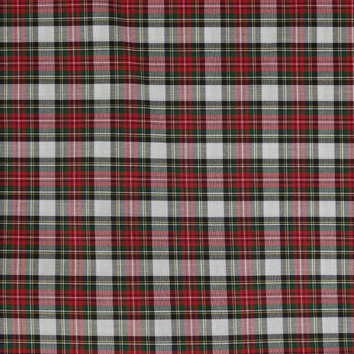 Tissu voile coton tartan haute couture - rouge x 10 cm