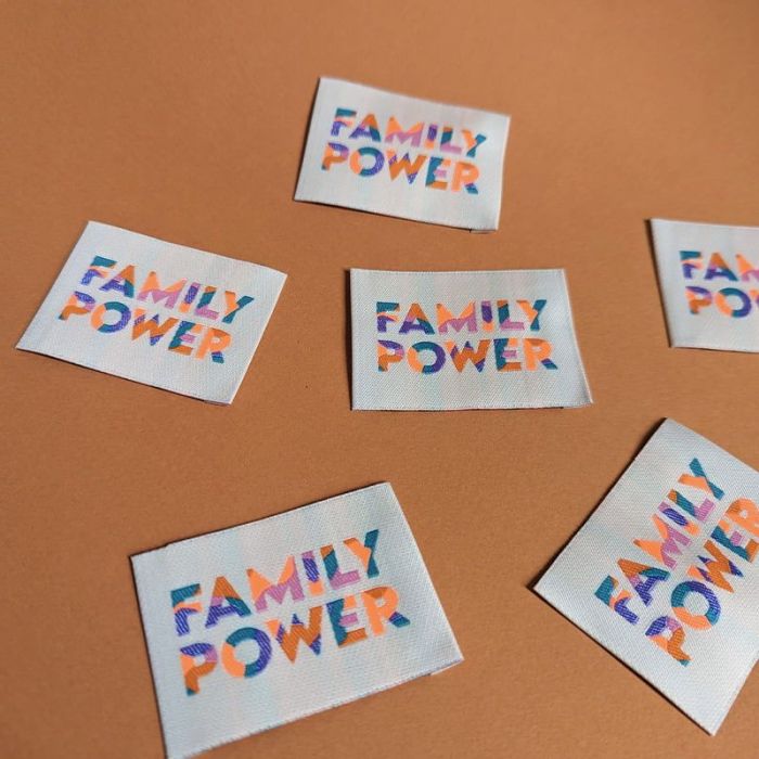 Etiquettes vêtement à coudre Marmaï - Family Power x 6