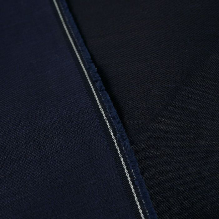 Tissu denim haute couture - bleu marine x 10 cm