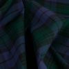 Tissu voile coton tartan haute couture - bleu vert x 10 cm