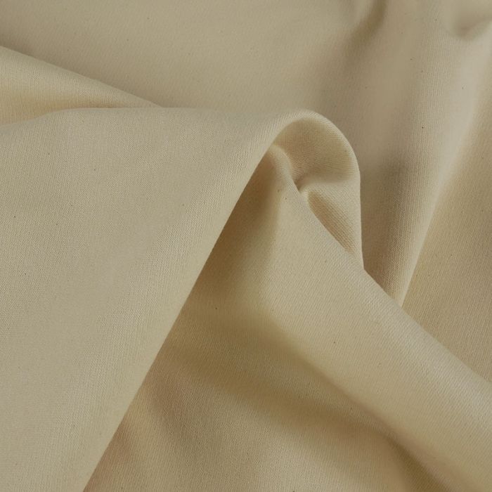 Tissu denim stretch haute couture - écru x 10 cm