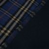 Tissu lainage cachemire tartan haute couture - bleu marine x 10 cm