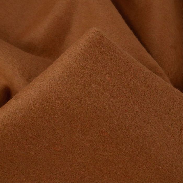 Tissu lainage coton haute couture - terracotta x 10 cm