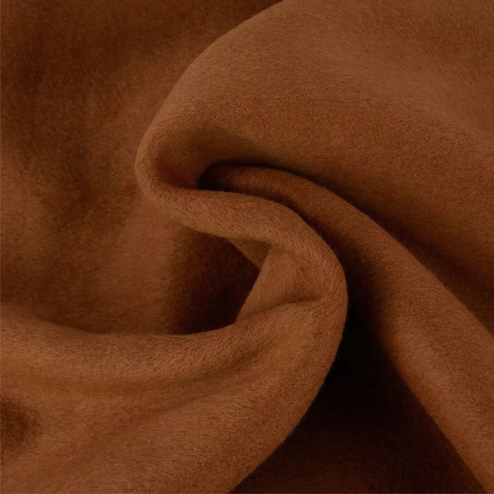 Tissu lainage coton haute couture - terracotta x 10 cm