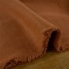 Tissu lainage coton haute couture - terracotta x 10 cm