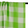 Tissu lainage coton carreaux haute couture - vert pomme x 10 cm