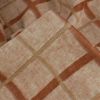 Tissu lainage coton carreaux haute couture - terracotta x 10 cm