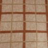 Tissu lainage coton carreaux haute couture - terracotta x 10 cm