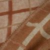 Tissu lainage coton carreaux haute couture - terracotta x 10 cm