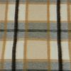 Tissu lainage fin tartan haute couture - beige x 10 cm