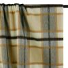 Tissu lainage fin tartan haute couture - beige x 10 cm