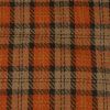 Tissu lainage coton tartan haute couture - orange x 10 cm