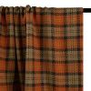 Tissu lainage coton tartan haute couture - orange x 10 cm