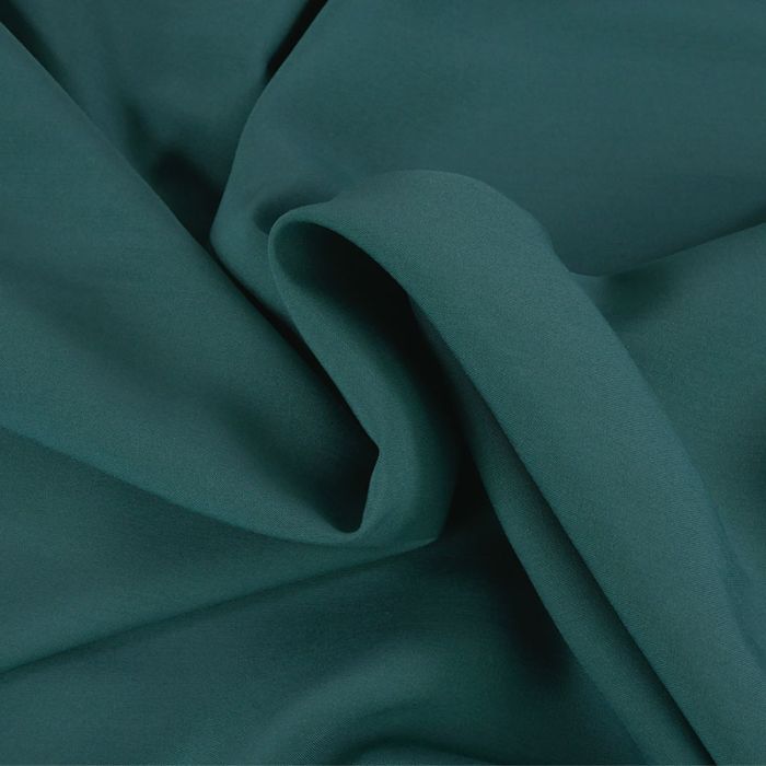 Tissu popeline viscose bambou uni - bleu vert x 10 cm