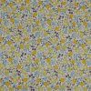 Tissu popeline coton petites fleurs - jaune x 10 cm