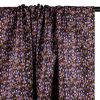 Tissu satin coton motifs empreintes - noir x 10 cm