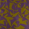 Tissu satin coton motif abstrait violet - vert olive x 10 cm