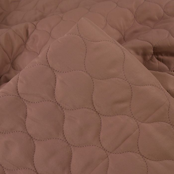 Tissu matelassé doudoune uni - vieux rose x 10 cm