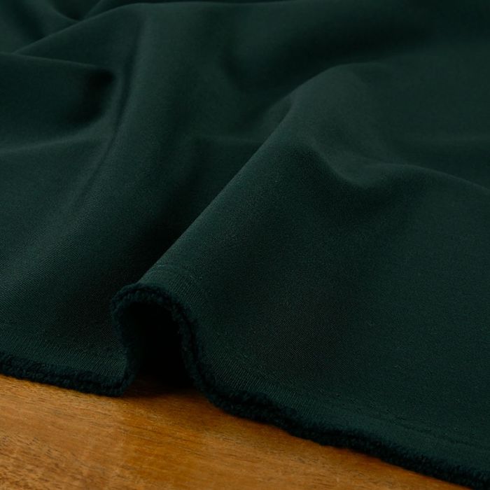 Tissu gabardine légère stretch uni - vert foncé x 10 cm