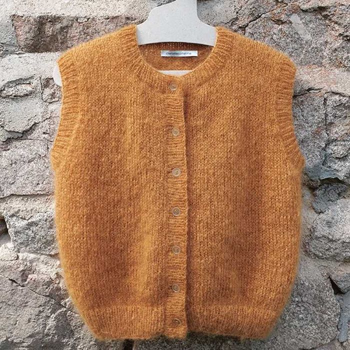 Kit tricot gilet sans manches Cabane - Charlotte Sometime