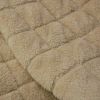 Tissu matelassé velours fausse fourrure - beige x 10 cm