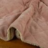 Tissu matelassé velours fausse fourrure - vieux rose x 10 cm