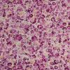 Tissu viscose fleurs aquarelle - violet x 10 cm