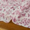 Tissu viscose gravure fleurs et papillons - bordeaux x 10 cm