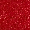 Tissu popeline de coton étoiles de Noël - rouge x 10 cm