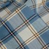 Tissu tartan coton haute couture - bleu x 10 cm