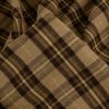 Tissu flanelle coton tartan haute couture - camel x 10 cm